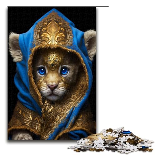 1000 teiliges Puzzle für Erwachsene Majestät der Löwen Holzpuzzle Lernspiel für Erwachsene Herausforderungsspielzeug 1000 Teile (75 x 50 cm) von mowenbingpeng