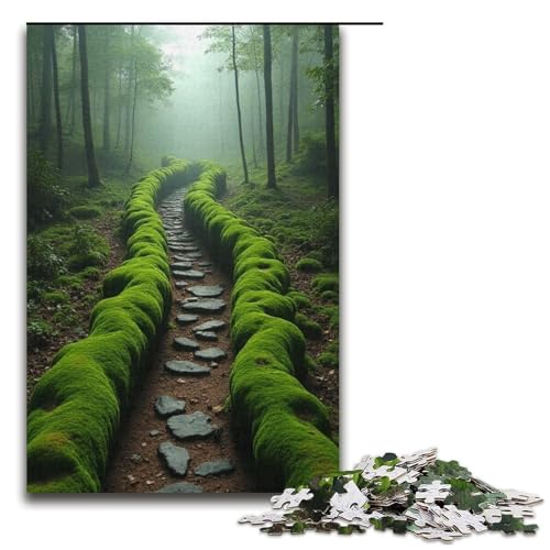 1000-teiliges Puzzle für Erwachsene Moos-Schiebepuzzle praktisches Spiel 1000 Teile (38 x 26 cm) von mowenbingpeng