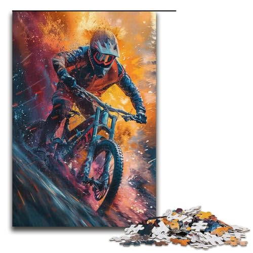 1000 teiliges Puzzle für Erwachsene Mountainbike Puzzle Geburtstagsgeschenk für Teenager ab 14 Jahren 1000 Teile (38 x 26 cm) von mowenbingpeng