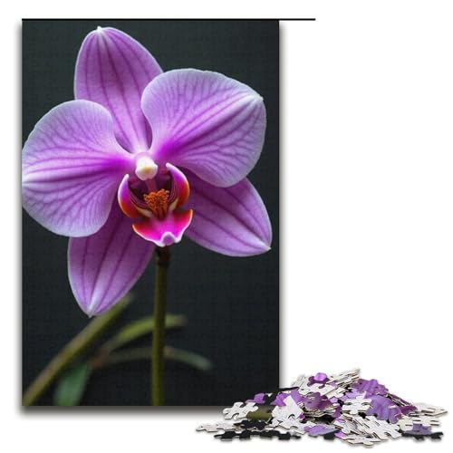 1000-teiliges Puzzle für Erwachsene Orchidee Holzpuzzle Lernspiel für Erwachsene Herausforderungsspielzeug 1000 Teile (38 x 26 cm) von mowenbingpeng