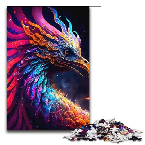 1000-teiliges Puzzle für Erwachsene Phoenix-Papierpuzzle für Erwachsene und Kinder Stressabbau-Tool 1000 PCS (38 x 26 cm) von mowenbingpeng