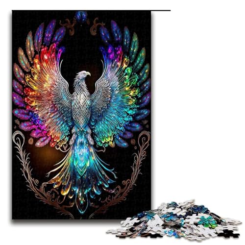 1000 teiliges Puzzle für Erwachsene Phoenix Puzzle für Kinder Holzpuzzle Lernspiel für Erwachsene 1000 Teile (75 x 50 cm) von mowenbingpeng