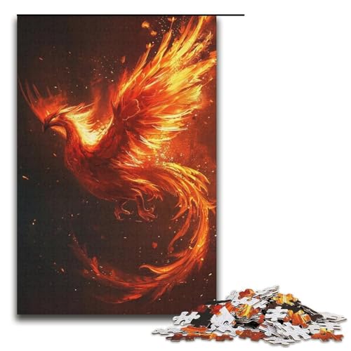 1000 teiliges Puzzle für Erwachsene Phönixvogel Holzpuzzle Lernspiel für Erwachsene Herausforderungsspielzeug 1000 Teile (38 x 26 cm) von mowenbingpeng