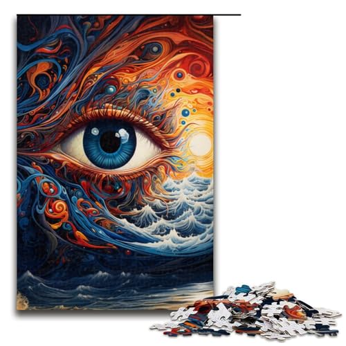 1000-teiliges Puzzle für Erwachsene Psychedelischer Klavierspieler Holzpuzzle Lernspiel für Erwachsene Herausforderungsspielzeug 1000 Teile (75 x 50 cm) von mowenbingpeng