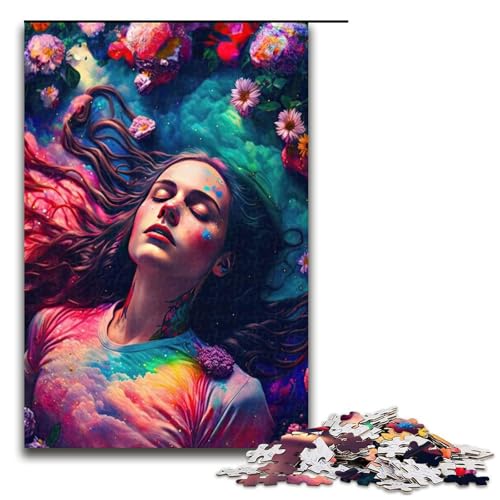 1000-teiliges Puzzle für Erwachsene Rainbow Garden Dreamer-Spiel Puzzles ganze Familie 1000 Teile (75 x 50 cm) von mowenbingpeng