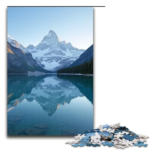 1000-teiliges Puzzle für Erwachsene Salt Lake Mirror Puzzle für Erwachsene Holzpuzzle anspruchsvolles Spiel 1000 Teile (75 x 50 cm) von mowenbingpeng