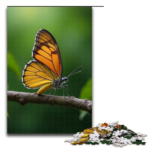 1000-teiliges Puzzle für Erwachsene Schmetterlingsbarsch-Zweig Puzzle für Erwachsene Holzpuzzle anspruchsvolles Spiel 1000 Teile (75 x 50 cm) von mowenbingpeng