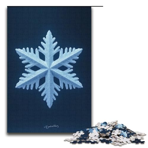 1000-teiliges Puzzle für Erwachsene Schneefliegen Holzpuzzle Lernspiel für Erwachsene Herausforderungsspielzeug 1000 Teile (38 x 26 cm) von mowenbingpeng
