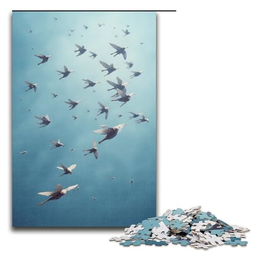 1000-teiliges Puzzle für Erwachsene Schwalben-Puzzle für Erwachsene Holzpuzzle anspruchsvolles Spiel 1000 Teile (75 x 50 cm) von mowenbingpeng