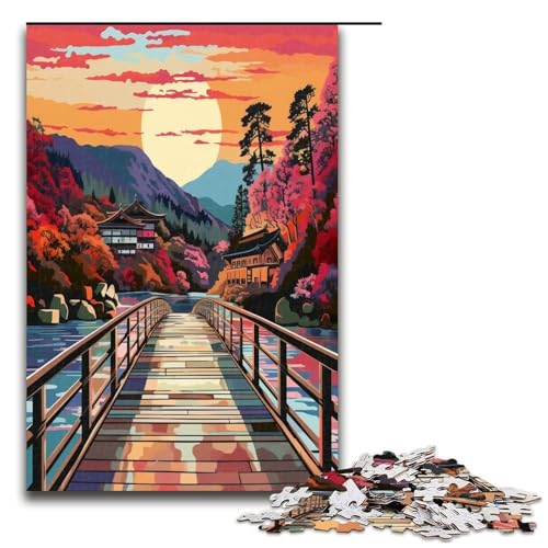1000 teiliges Puzzle für Erwachsene See Puzzle Lernspiel Herausforderung Spielzeug Kunstwerk Geschenk 1000 Teile (75 x 50 cm) von mowenbingpeng