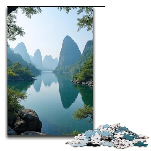 1000-teiliges Puzzle für Erwachsene Seelandschaft Puzzle für Kinder Holzpuzzle Lernspiel für Erwachsene 1000 Teile (75 x 50 cm) von mowenbingpeng