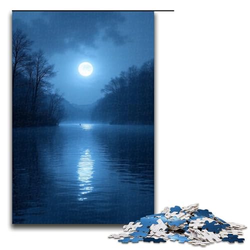 1000-teiliges Puzzle für Erwachsene Seelicht Holzpuzzle Lernspiel für Erwachsene Herausforderungsspielzeug 1000 Teile (75 x 50 cm) von mowenbingpeng