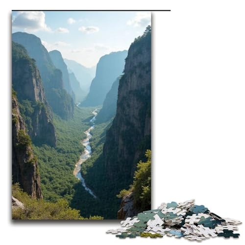 1000-teiliges Puzzle für Erwachsene Tausende von Felsen und Tälern Puzzles für Erwachsene Holzpuzzle anspruchsvolles Spiel 1000 Teile (75 x 50 cm) von mowenbingpeng