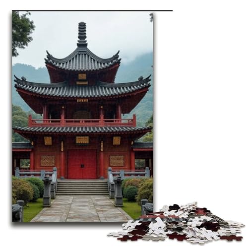 1000-teiliges Puzzle für Erwachsene Tempelspiel-Puzzles ganze Familie 1000 Teile (75 x 50 cm) von mowenbingpeng