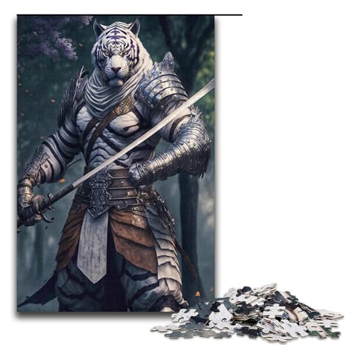 1000 teiliges Puzzle für Erwachsene Tiger Holzpuzzle für Erwachsene und Kinder Stressabbau Tool 1000 PCS (38 x 26 cm) von mowenbingpeng
