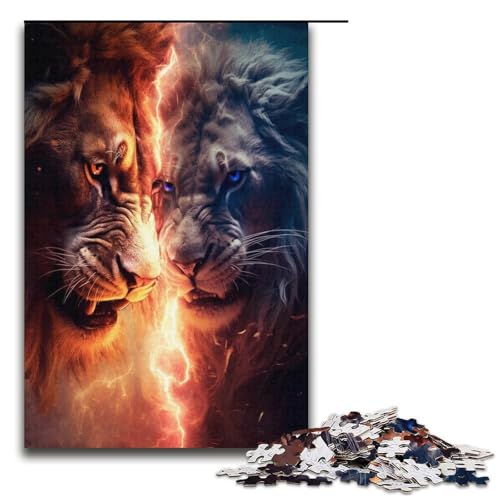 1000 teiliges Puzzle für Erwachsene Tiger Puzzle Hands on Spiel 1000 Teile (38 x 26 cm) von mowenbingpeng