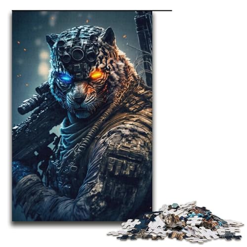 1000 teiliges Puzzle für Erwachsene Tiger Troops Spiel Puzzles ganze Familie 1000 Teile (38 x 26 cm) von mowenbingpeng