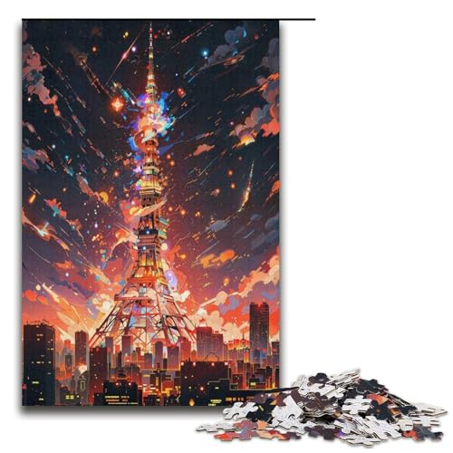 1000 teiliges Puzzle für Erwachsene Tokyo Tower Puzzle Hands on Spiel 1000 Teile (38 x 26 cm) von mowenbingpeng