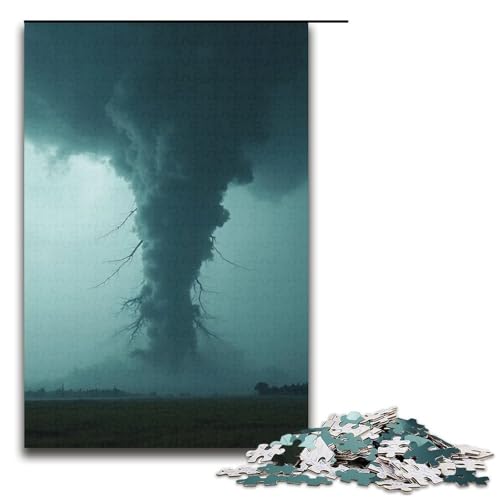 1000-teiliges Puzzle für Erwachsene Tornado-Puzzle Geburtstagsgeschenk für Teenager ab 14 Jahren 1000 Teile (38 x 26 cm) von mowenbingpeng