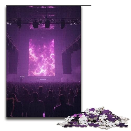 1000-teiliges Puzzle für Erwachsene Traumbühne Holzpuzzle Lernspiel für Erwachsene Herausforderungsspielzeug 1000 Teile (38 x 26 cm) von mowenbingpeng