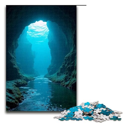 1000-teiliges Puzzle für Erwachsene Unterwassertunnel-Puzzle Geburtstagsgeschenk für Teenager ab 14 Jahren 1000 Teile (75 x 50 cm) von mowenbingpeng
