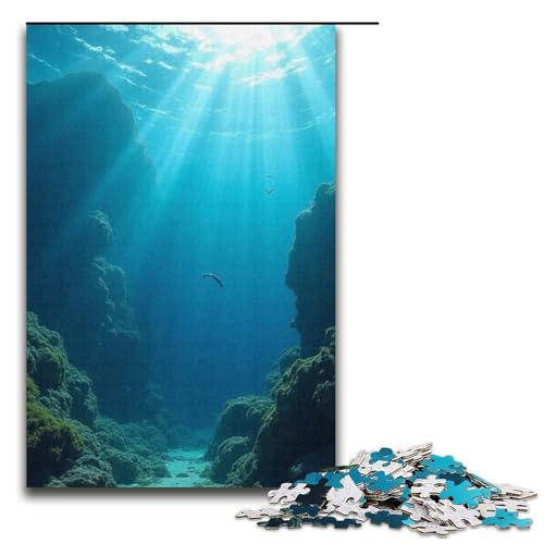 1000-teiliges Puzzle für Erwachsene Unterwasserwelt-Spiel Puzzles ganze Familie 1000 Teile (38 x 26 cm) von mowenbingpeng