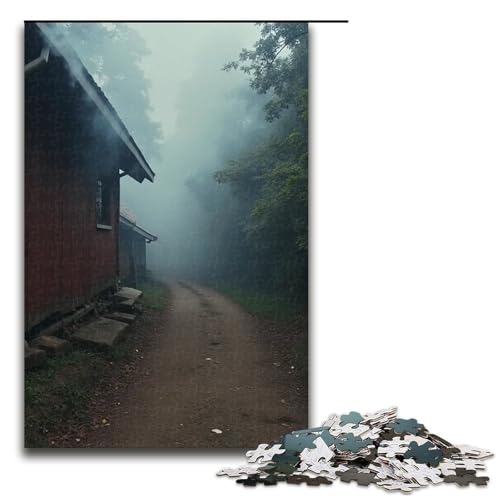 1000-teiliges Puzzle für Erwachsene Village Smoke Puzzle praktisches Spiel 1000 Teile (75 x 50 cm) von mowenbingpeng
