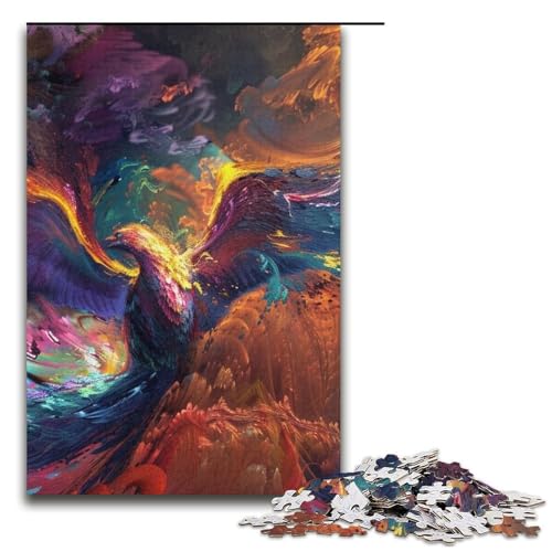 1000-teiliges Puzzle für Erwachsene Vogel Phönix Puzzle für Kinder Papierpuzzle Lernspiel für Erwachsene 1000 Teile (38 x 26 cm) von mowenbingpeng
