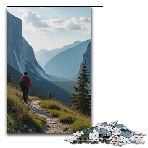 1000-teiliges Puzzle für Erwachsene Vogelgesang in den leeren Bergen lustiges Familienpuzzle mit passendem Poster und Quizblatt 1000 Teile (38 x 26 cm) von mowenbingpeng