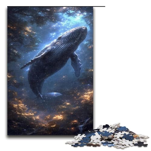 1000 teiliges Puzzle für Erwachsene Wal Puzzle für Erwachsene Holzpuzzle anspruchsvolles Spiel 1000 Teile (75 x 50 cm) von mowenbingpeng