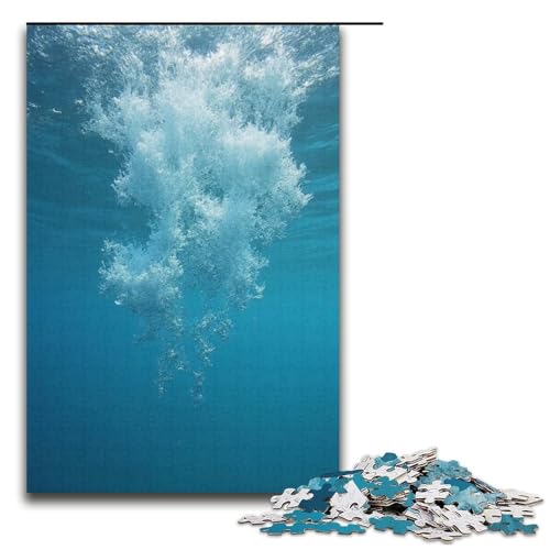 1000-teiliges Puzzle für Erwachsene Wasser- und Himmelspuzzle Geburtstagsgeschenk für Teenager ab 14 Jahren 1000 Teile (38 x 26 cm) von mowenbingpeng