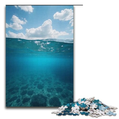 1000-teiliges Puzzle für Erwachsene Wasser- und Himmelspuzzle Geburtstagsgeschenk für Teenager ab 14 Jahren 1000 Teile (38 x 26 cm) von mowenbingpeng