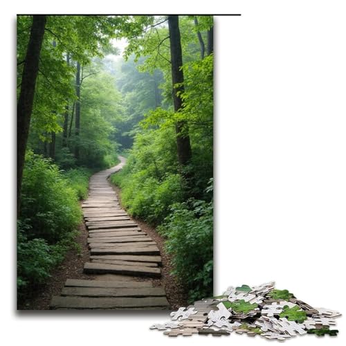 1000-teiliges Puzzle für Erwachsene Wild Path Puzzle für Lernspiele Herausforderung Spielzeug Kunstwerk Geschenk 1000 Teile (75 x 50 cm) von mowenbingpeng