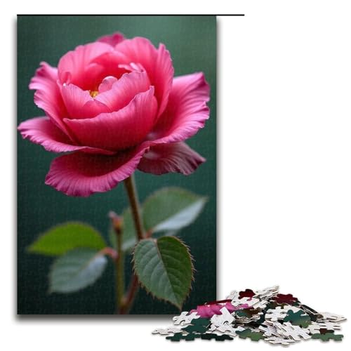 1000-teiliges Puzzle für Erwachsene Wild Rose Puzzle für Erwachsene Holzpuzzle anspruchsvolles Spiel 1000 Teile (75 x 50 cm) von mowenbingpeng