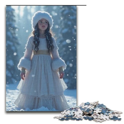 1000-teiliges Puzzle für Erwachsene Winter-Schnee-Puzzle für Kinder Holzpuzzle Lernspiel für Erwachsene 1000 Teile (38 x 26 cm) von mowenbingpeng