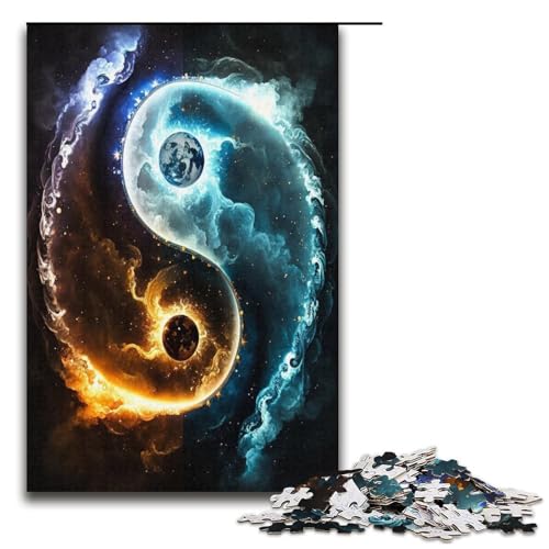 1000 teiliges Puzzle für Erwachsene Yin und Yang Puzzle praktisches Spiel 1000 Teile (38 x 26 cm) von mowenbingpeng