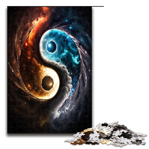 1000 teiliges Puzzle für Erwachsene Yin und Yang Puzzle praktisches Spiel 1000 Teile (75 x 50 cm) von mowenbingpeng