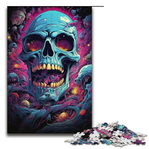 1000-teiliges Puzzle für Erwachsene Zeichnen eines bösen Monster-Puzzles praktisches Spiel 1000 Teile (38 x 26 cm) von mowenbingpeng