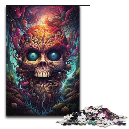 1000-teiliges Puzzle für Erwachsene böses Skelett-Puzzle Geburtstagsgeschenk für Teenager ab 14 Jahren 1000 Teile (38 x 26 cm) von mowenbingpeng