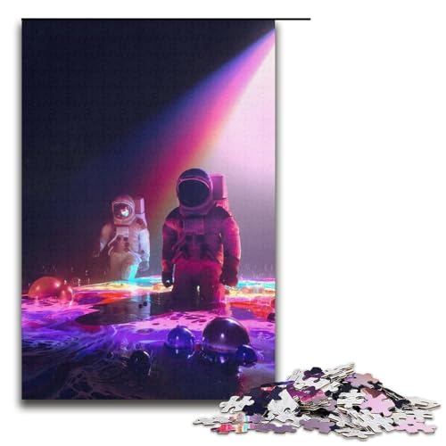 1000-teiliges Puzzle für Erwachsene bunt im Weltraum. Puzzle für Erwachsene Papierpuzzle anspruchsvolles Spiel 1000 Teile (38 x 26 cm) von mowenbingpeng