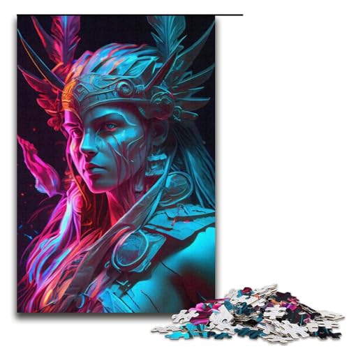 1000-teiliges Puzzle für Erwachsene buntes Artemis-Puzzle für Lernspiele Herausforderung Spielzeug Kunstwerk Geschenk 1000 Teile (38 x 26 cm) von mowenbingpeng