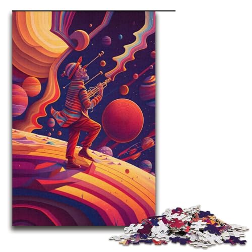 1000-teiliges Puzzle für Erwachsene buntes Mond-Puzzle für Erwachsene Papierpuzzle anspruchsvolles Spiel 1000 Teile (38 x 26 cm) von mowenbingpeng