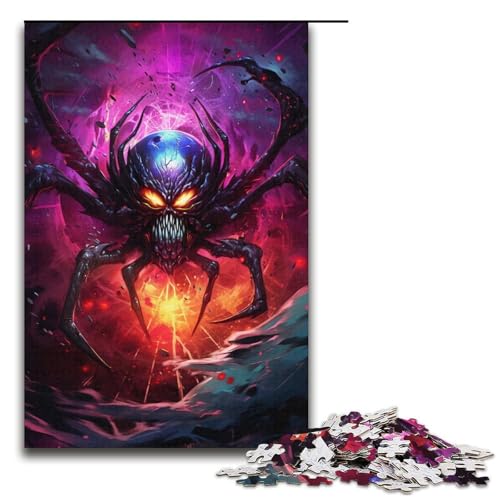 1000-teiliges Puzzle für Erwachsene buntes Spinnen-Puzzle für Lernspiele Herausforderung Spielzeug Kunstwerk Geschenk 1000 Teile (38 x 26 cm) von mowenbingpeng