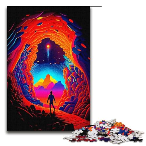 1000-teiliges Puzzle für Erwachsene buntes Weltraum-Puzzle für Kinder Papierpuzzle Lernspiel für Erwachsene 1000 Teile (38 x 26 cm) von mowenbingpeng