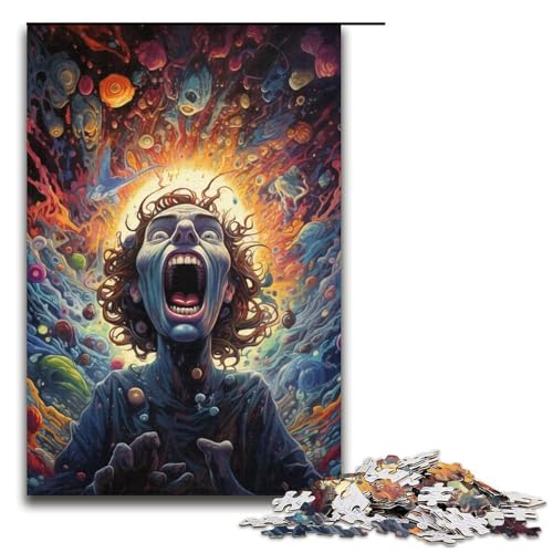 1000-teiliges Puzzle für Erwachsene buntes Zombie-Puzzle praktisches Spiel 1000 Teile (38 x 26 cm) von mowenbingpeng