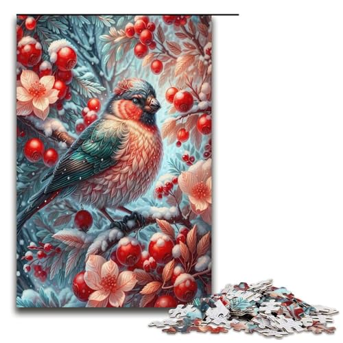 1000 teiliges Puzzle für Erwachsene der rote Vogel Puzzle für Lernspiele Herausforderung Spielzeug Kunstwerk Geschenk 1000 Teile (38 x 26 cm) von mowenbingpeng