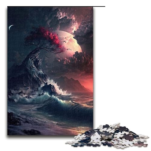1000-teiliges Puzzle für Erwachsene farbenfrohe Fantasielandschaft Geburtstagsgeschenk für Teenager ab 14 Jahren 1000 Teile (75 x 50 cm) von mowenbingpeng