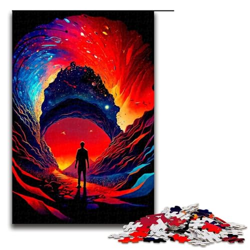 1000-teiliges Puzzle für Erwachsene farbenfrohe Weltraum-Puzzles Geburtstagsgeschenke für Teenager ab 14 Jahren 1000 Teile (75 x 50 cm) von mowenbingpeng