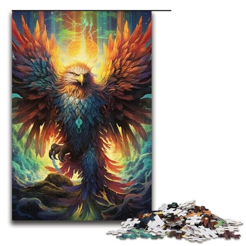 1000-teiliges Puzzle für Erwachsene farbenfrohes Kondor-Krieger-Puzzle für Lernspiele Herausforderung Spielzeug Kunstwerk Geschenk 1000 Teile (38 x 26 cm) von mowenbingpeng