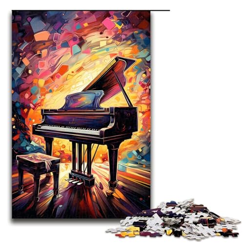 1000-teiliges Puzzle für Erwachsene farbenfrohes Kunst-Klavierpuzzle für Lernspiele Herausforderung Spielzeug Kunstwerk Geschenk 1000 Teile (75 x 50 cm) von mowenbingpeng